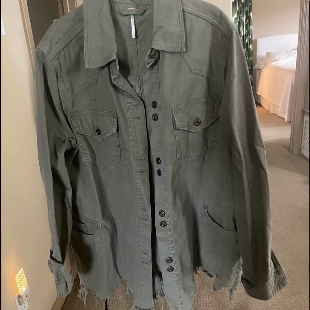 Free people military style jacket.